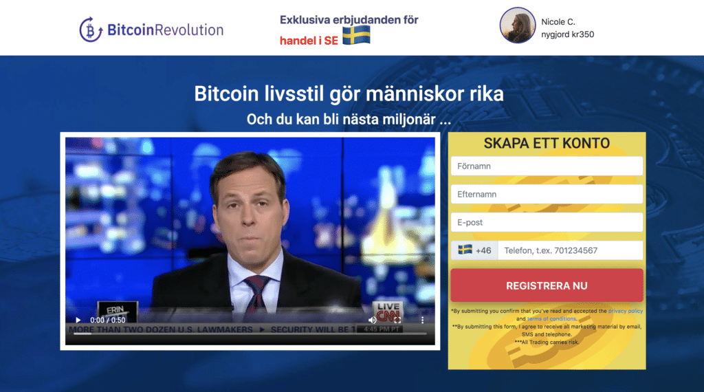 Bitcoin Revolution registrering
