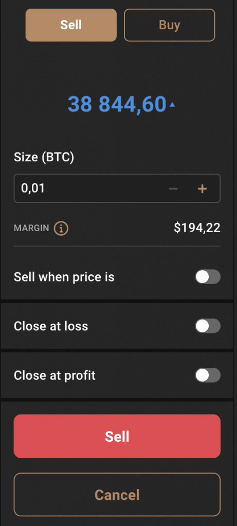 Sälja Bitcoin på Capital.com