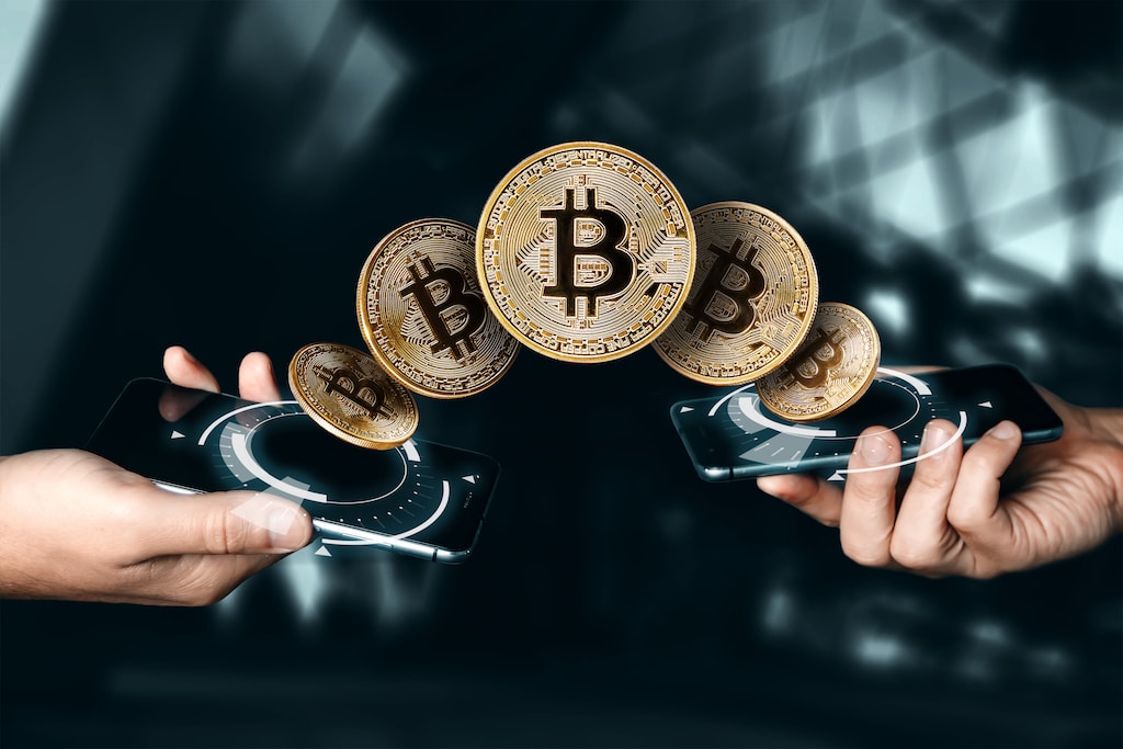 Gold Coin Bitcoin Currency Blockchain Technology