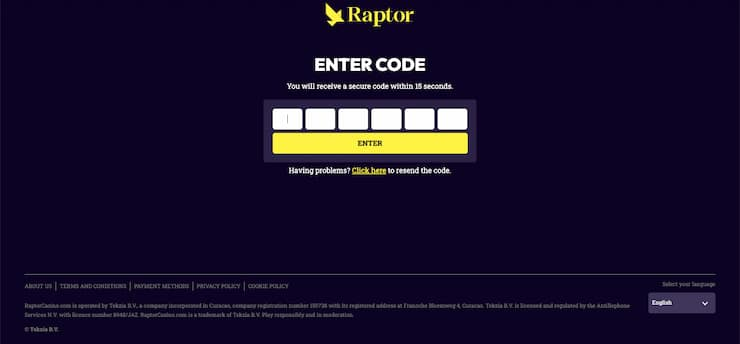 raptor casino verifieringsprocess