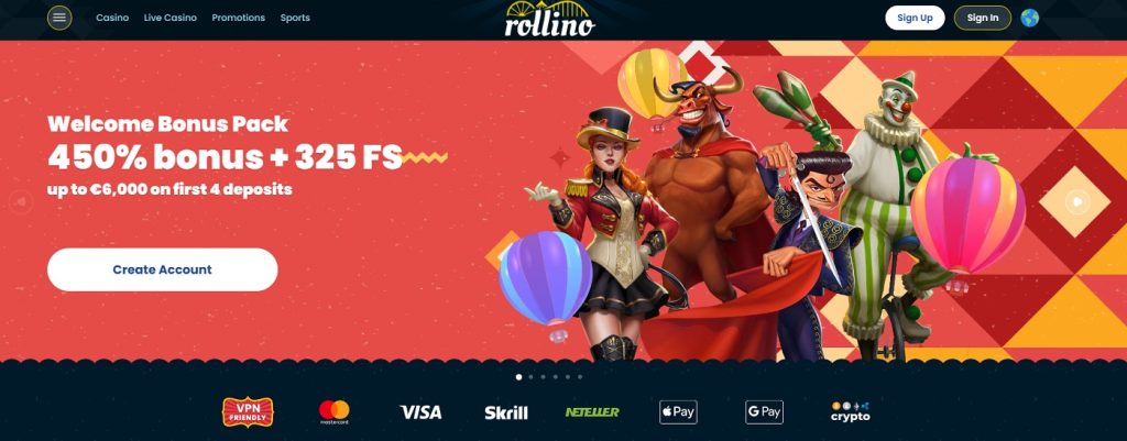 Rollino casino - Casino utan licens med ett bra VIP-program